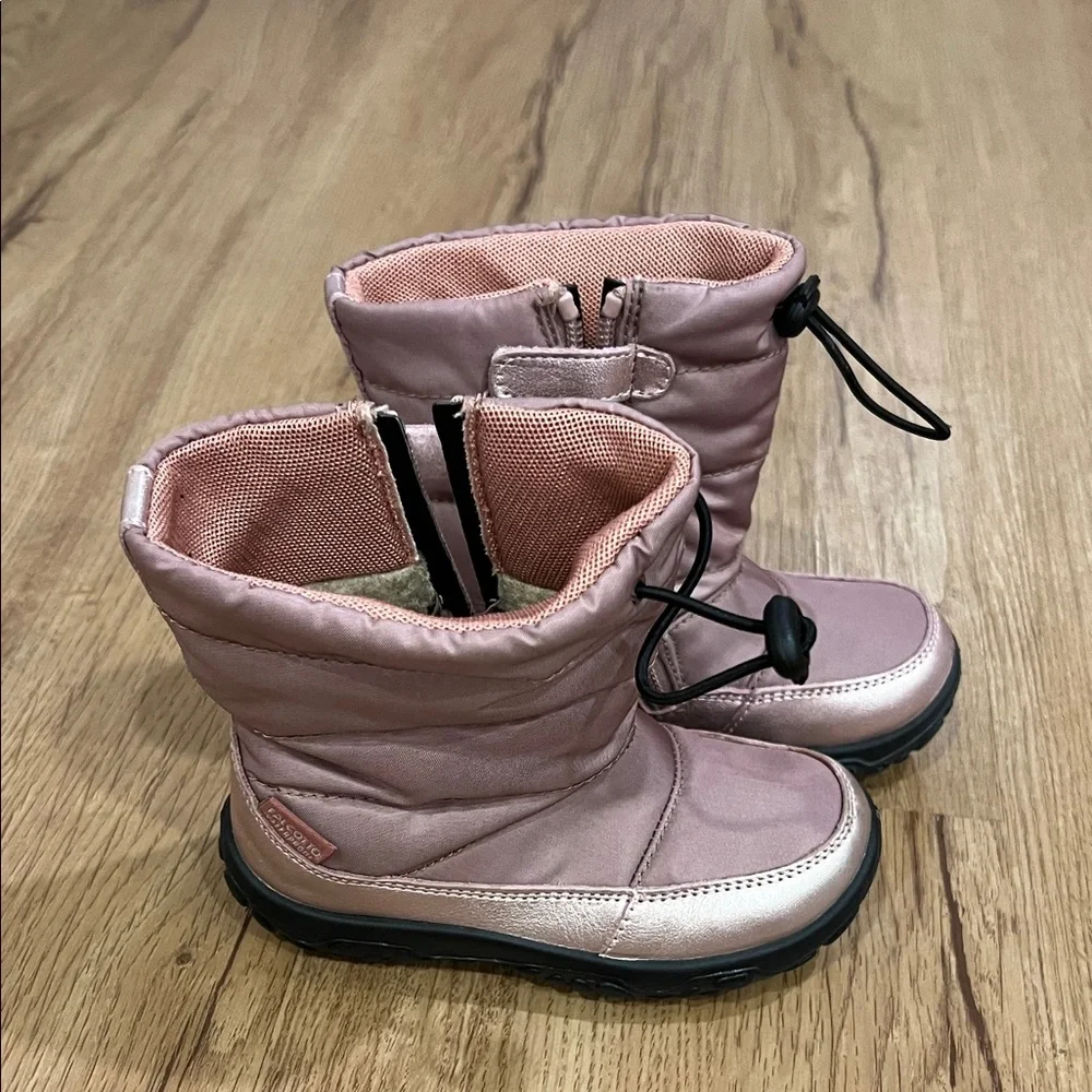 Kids Pink Insulated Winter Boots with Toggle